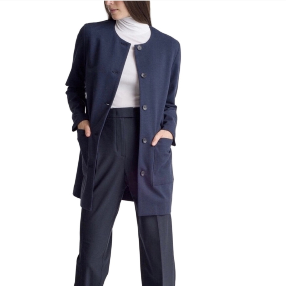 Kit And Ace Navy Lyocel Blazer Jacket XS